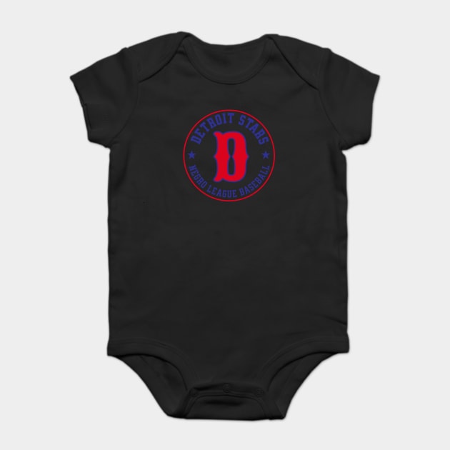 The Detroit Stars Negro League Baseball - Tribute Red D Baby Bodysuit by UrbanLifeApparel